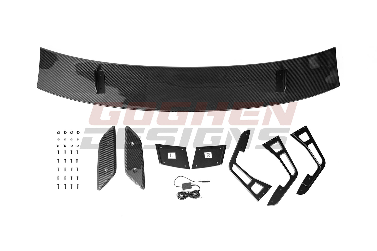 Pre-Preg Carbon Fiber LED Swan Neck Spoiler for AMG GT/GTS/GTC