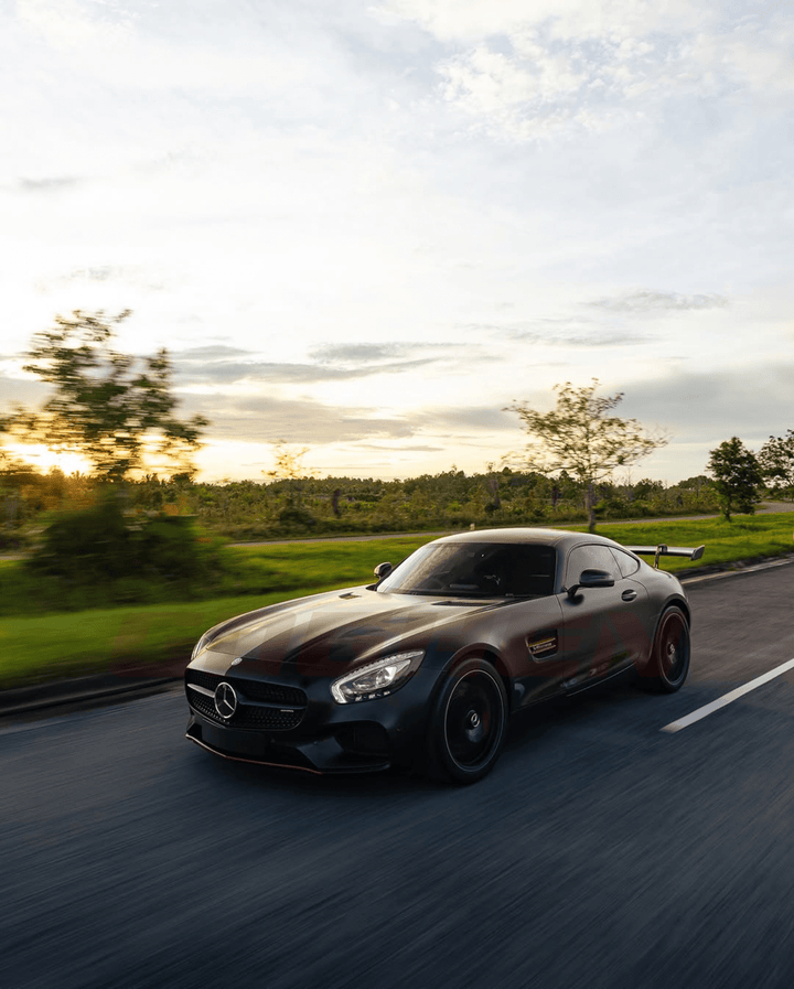 Pre - Preg Carbon Fiber LED Swan Neck Spoiler for AMG GT/GTS/GTC/GTR - Goghen Designs