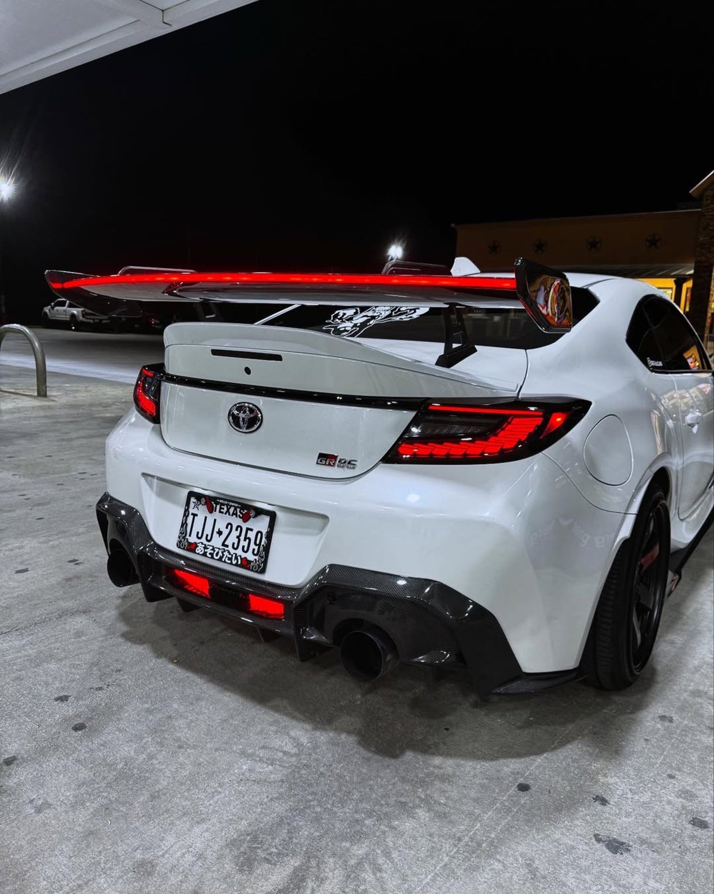 Pre - Preg Carbon Fiber LED Swan Neck Spoiler for Toyota GR86 - Goghen Designs