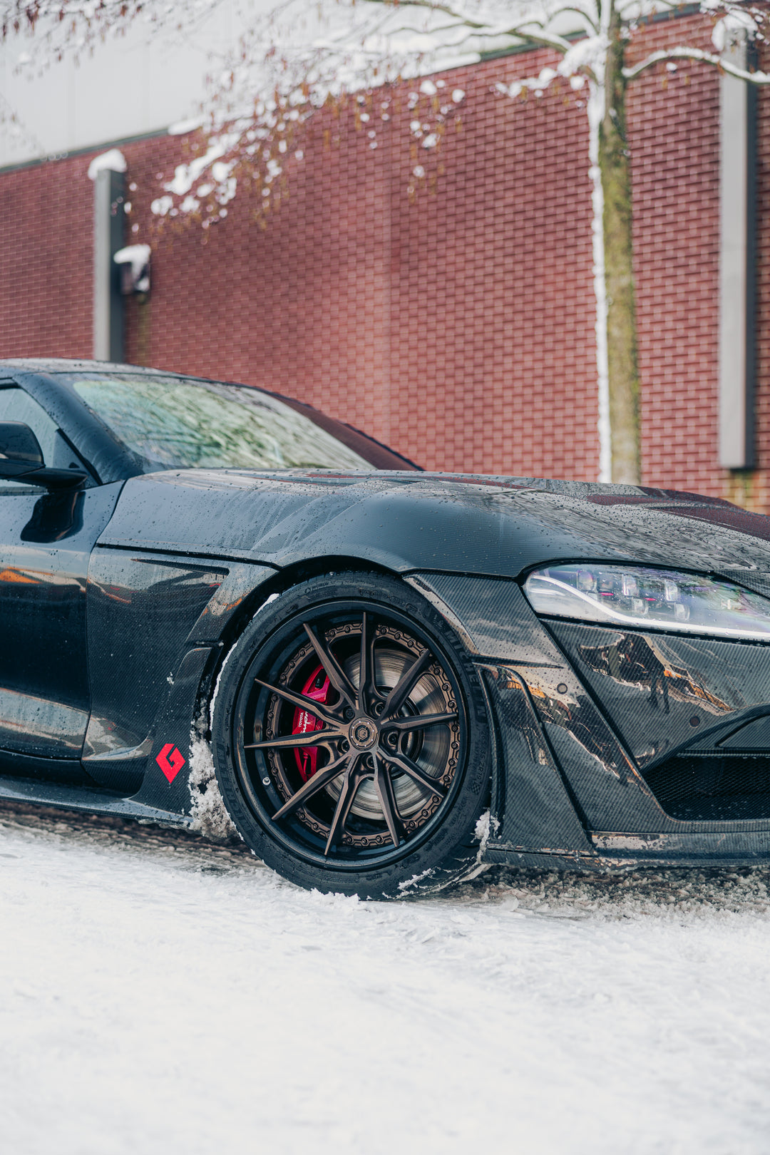 Toyota Supra pre preg carbon fiber fender and sideskirt V2