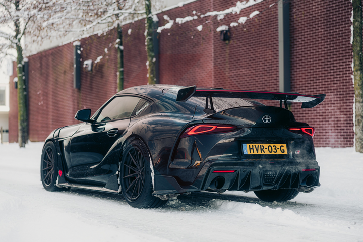 GD1 Pre-Preg Carbon Fiber LED Swan Neck Spoiler for Toyota Supra GR A90/A91