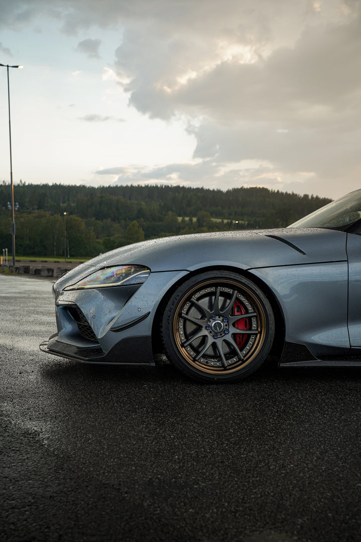 Toyota Supra pre preg carbon fiber front splitter V1