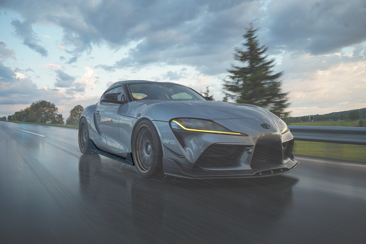 Toyota Supra pre preg carbon fiber side skirt V1