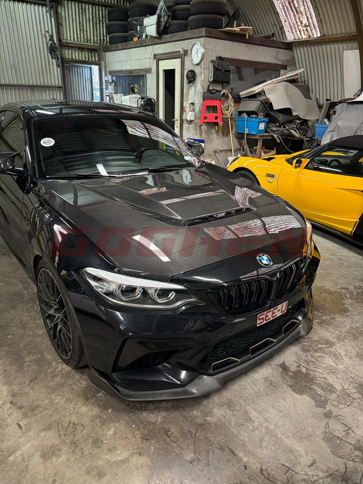 DRY CARBON FIBER HOOD FOR BMW M2 F87 CS STYLE - Goghen Designs
