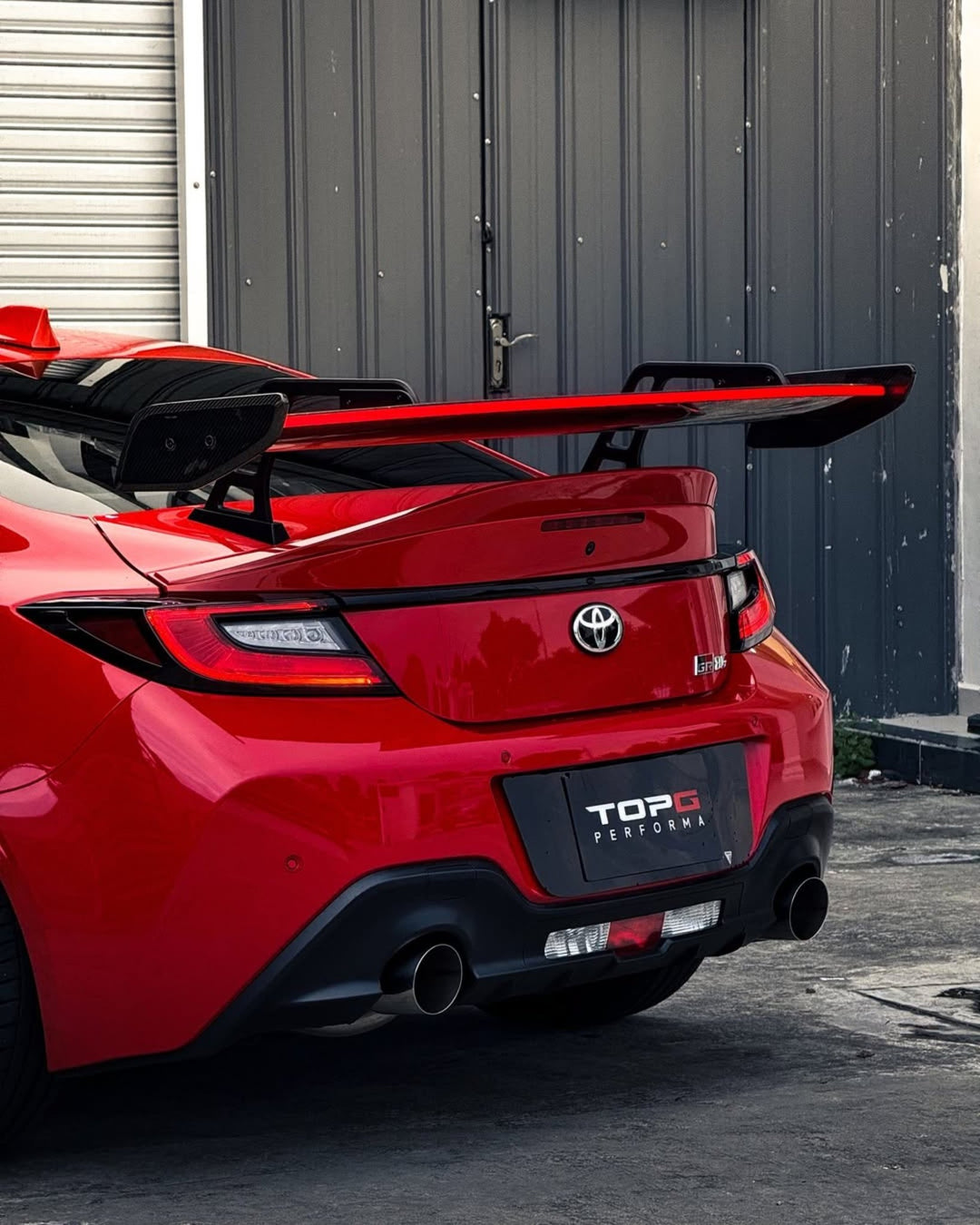 GD1 Pre - Preg Carbon Fiber LED Swan Neck Spoiler for Toyota GR86 - Goghen Designs