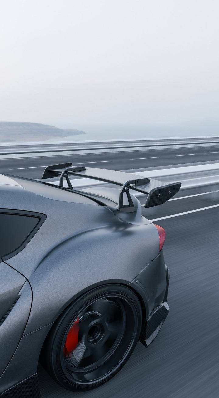 GD1 Pre - Preg Carbon Fiber LED Swan Neck Spoiler for Toyota Supra GR A90/A91 - Goghen Designs