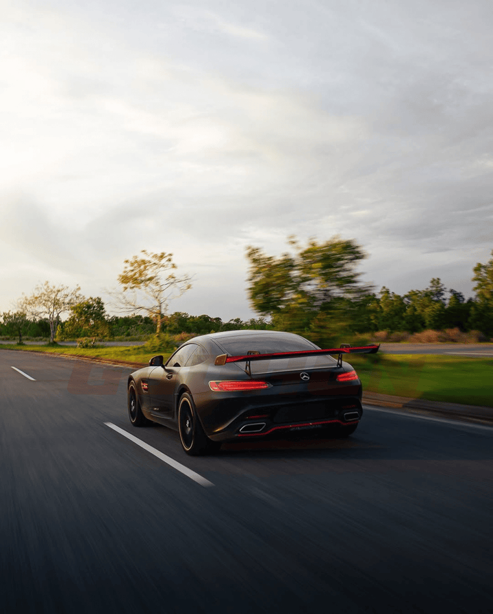 Pre - Preg Carbon Fiber LED Swan Neck Spoiler for AMG GT/GTS/GTC/GTR - Goghen Designs