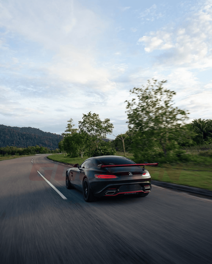Pre - Preg Carbon Fiber LED Swan Neck Spoiler for AMG GT/GTS/GTC/GTR - Goghen Designs