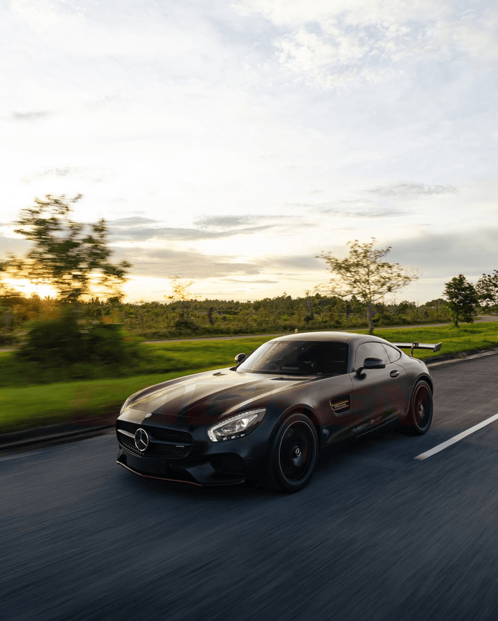 Pre - Preg Carbon Fiber LED Swan Neck Spoiler for AMG GT/GTS/GTC/GTR - Goghen Designs