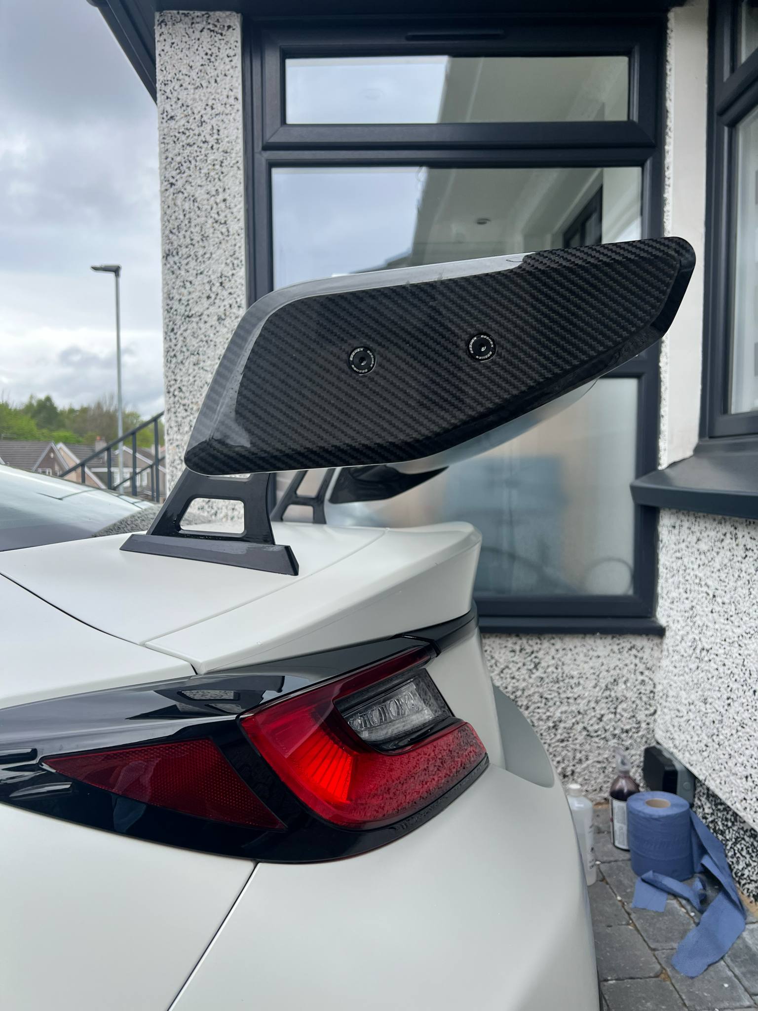 Pre - Preg Carbon Fiber LED Swan Neck Spoiler for Toyota GR86 - Goghen Designs