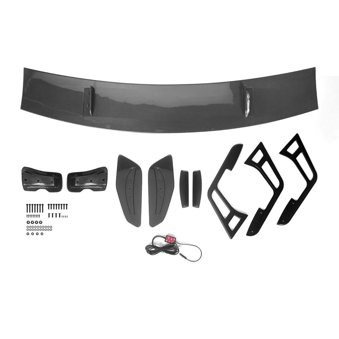 GD1 Pre-Preg Carbon Fiber LED Swan Neck Spoiler for Toyota Supra GR A90/A91 - Goghen Designs