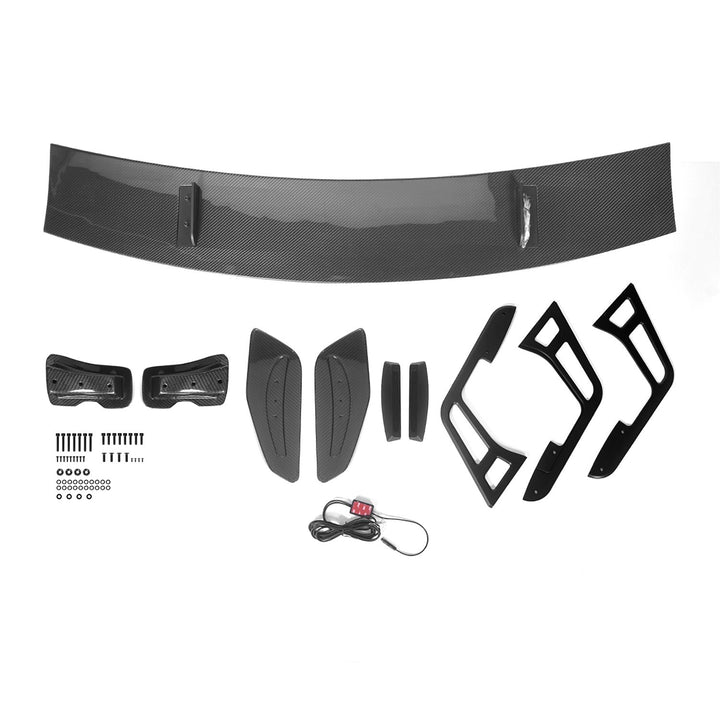GD1 Pre-Preg Carbon Fiber LED Swan Neck Spoiler for Toyota Supra GR A90/A91 - Goghen Designs